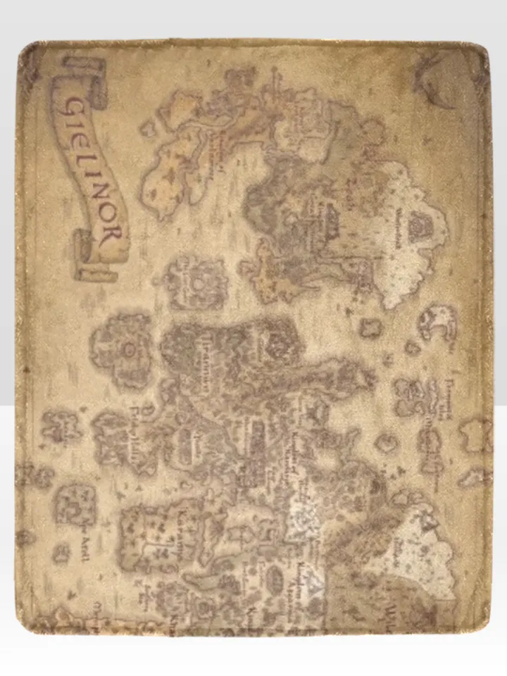 OSRS map of Gielinor Blanket Lightweight Soft Microfiber Fleece
