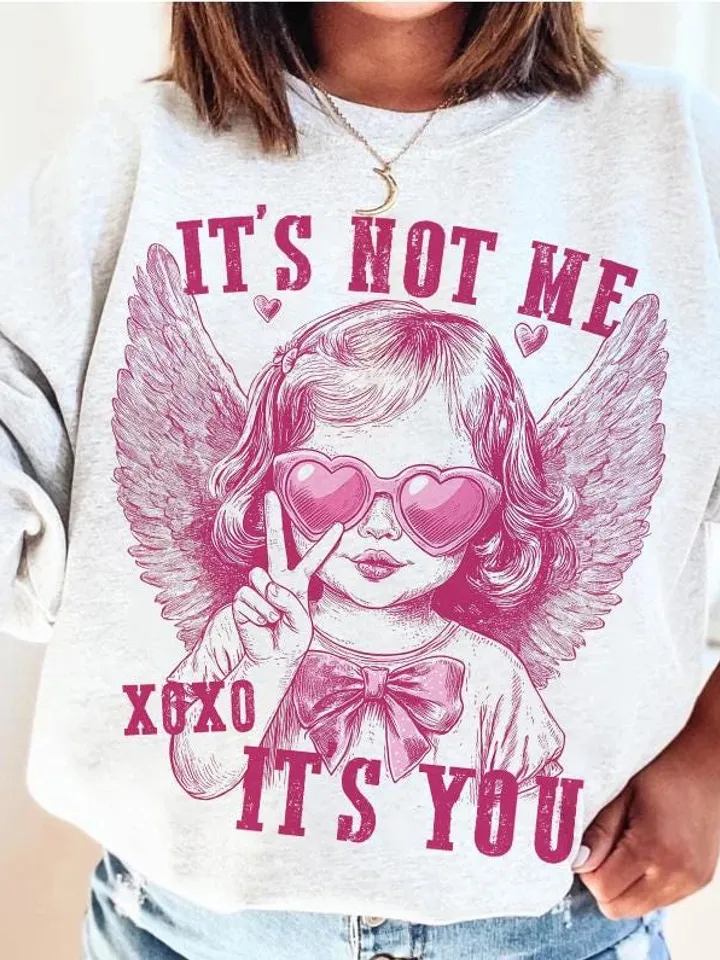 It's Not Me It's You PNG, Anti Valentine's Day png, Snarky Cupid Valentines png, Funny Retro Vday png, Valentines Humor png