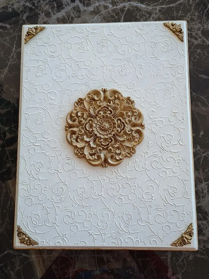 Large white jewelry organizer box Antique jewelry box for women Jewelry box wood