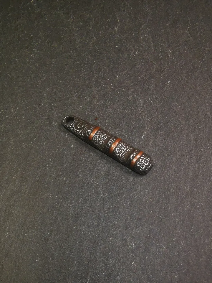 Gandhanra Handmade Tibetan Amulet Pendant,Tibetan Ladder of Heaven, Made of Cold Iron,1.26"