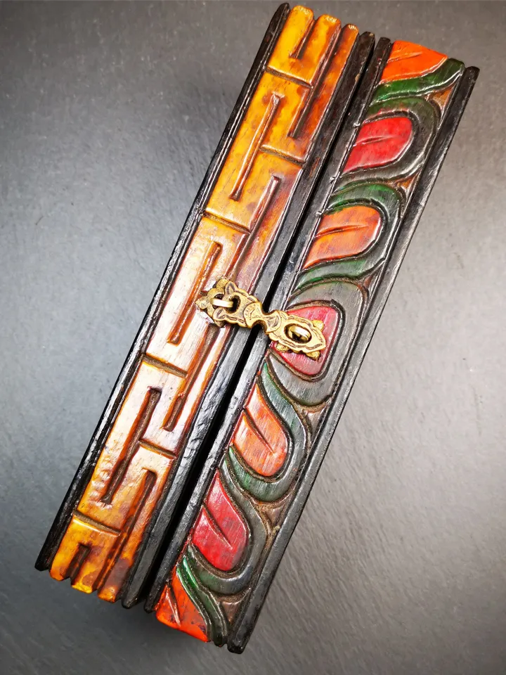 Gandhanra Powerful Vintage Vajra Dorje with Wooden Case ,Tibetan Tantric Buddhism (Vajrayana) Ritual Implement,Handmade in Nepal,7.0"