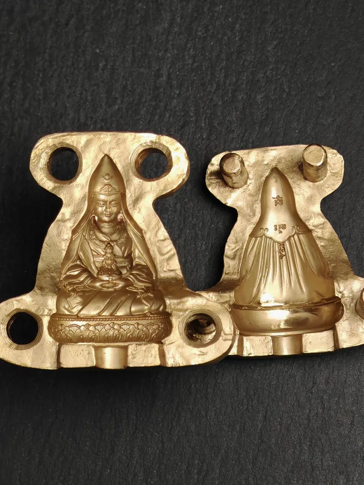Guru Dewa Chenpo Tsa Tsa Mold,Old Version Mahasukha,4cm Height,Gandhanra Unique Tibetan Buddha Tsha Tsha Mould