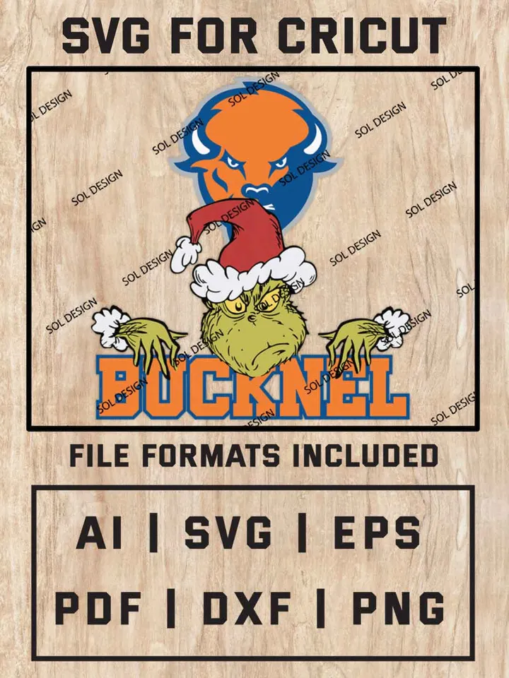 Grinch Bucknell Bison SVG, NCAA SVG Design, NCAA Bucknell Bison SVG, NCAA Bison Cricut, Christmas Svg, Grinch svg, Digital Download
