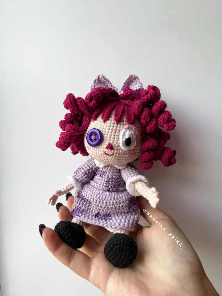 PDF Crochet Ragatha Pattern, Amazing Digital Circus Amigurumi Pattern, Crochet Monster, Halloween Doll Crochet Pattern, Amigurumi Doll