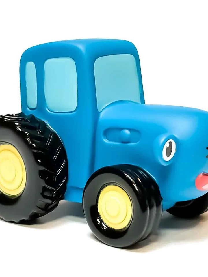 Origina Blue Tractor Bath Toy Cartoon Character Figure, Original, 8 cm / 3.15"