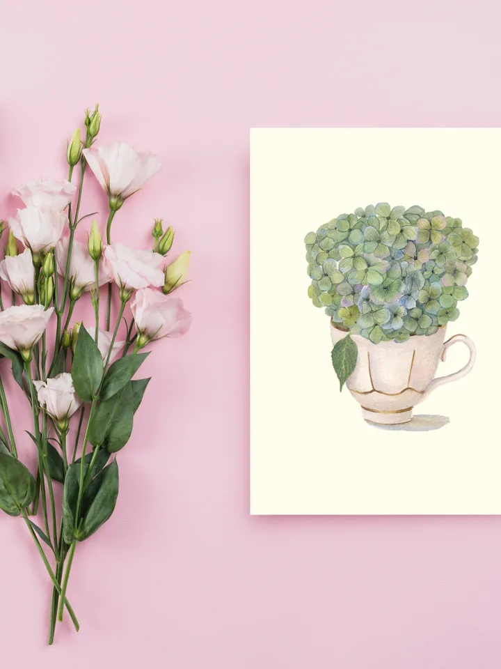 Greeting card Gift For Tea Lovers Handmade Card, Greeting Card Set Funny Birthday Card Happy Birthday Card Watercolor Cards Tea Lovers Art