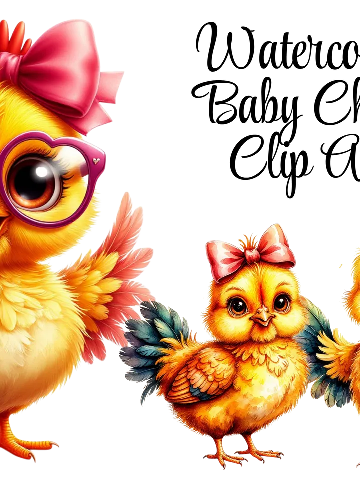 Cute Chick Clipart Bundle PNG