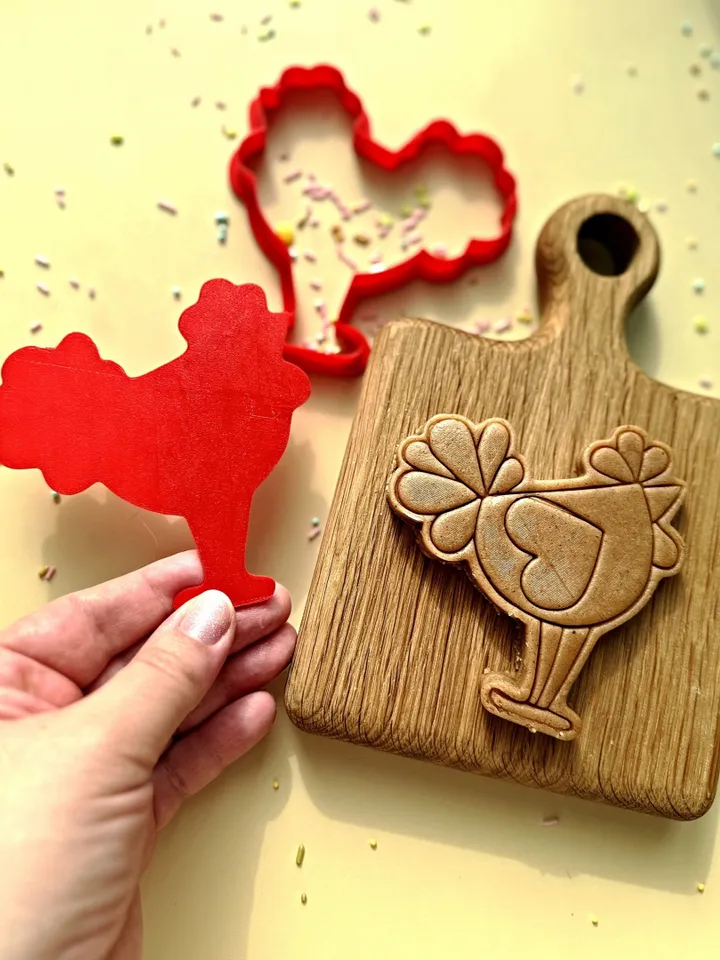 Easter cookie cutter Custom stamp for cake topper gingerbread decor cutters sugar cookies polimer clay