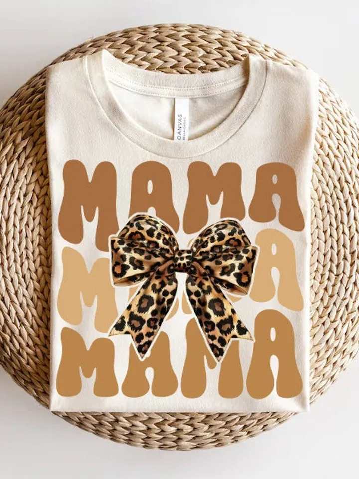 Cheetah Coquette bow png, Mama png design sublimation png retro mama png mothers day png design varsity mama png Coquette png leopard design