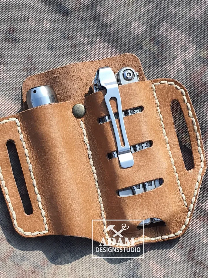 Leather man sheath,PDF Leather Multitool Belt Sheath Organizer, Leather Leatherman Wave, EDC Flashlight Holder multitool pouch PDF Fast&Easy