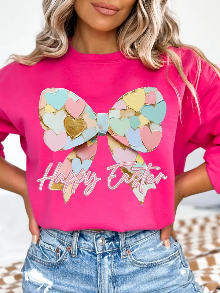 Easter Day Heart Bow png,Easter png, Happy Easter Png, coquette easter png, bow png designs, Coquette Bunny Png Trendy Easter