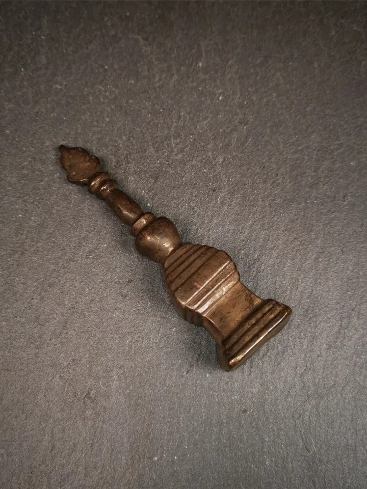 Gandhanra Vintage Tibetan Buddhist Tower Amulet,Stupa,Pagoda Pendant,Made of Thokcha,3.35 inches
