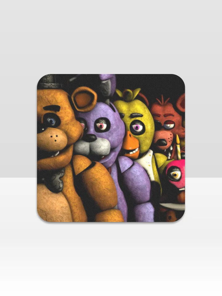 FNAF Five Nights At Freddy's Cup Coaster, Square Drink Coaster, Round Coffee Coaster