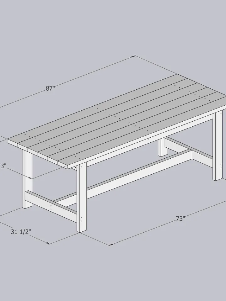 Farm Table Plans, PDF, DIY