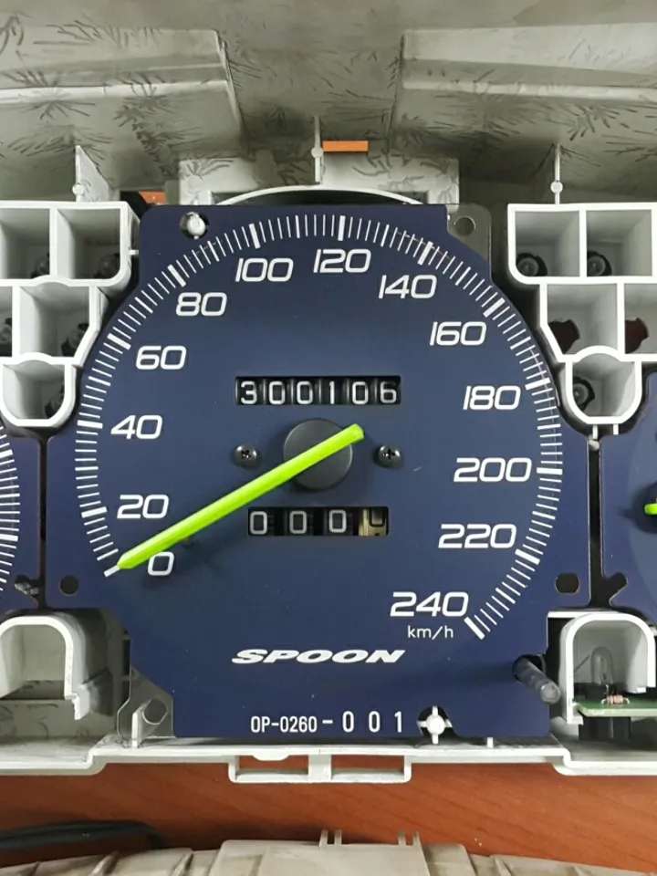 Gauge Faces Overlay kit Spoon style for Honda Civic Ek9 Type-R gauge cluster