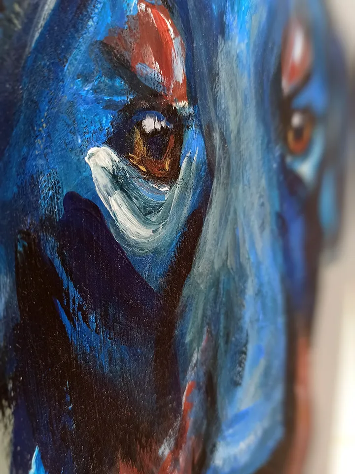 The Jagdterrier - The Painting Of A Good Hunting Dog. The original acrylic painting.