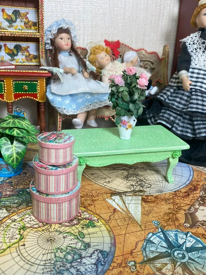 Vintage dollhouse boxes. 1:12. Dollhouse miniature.