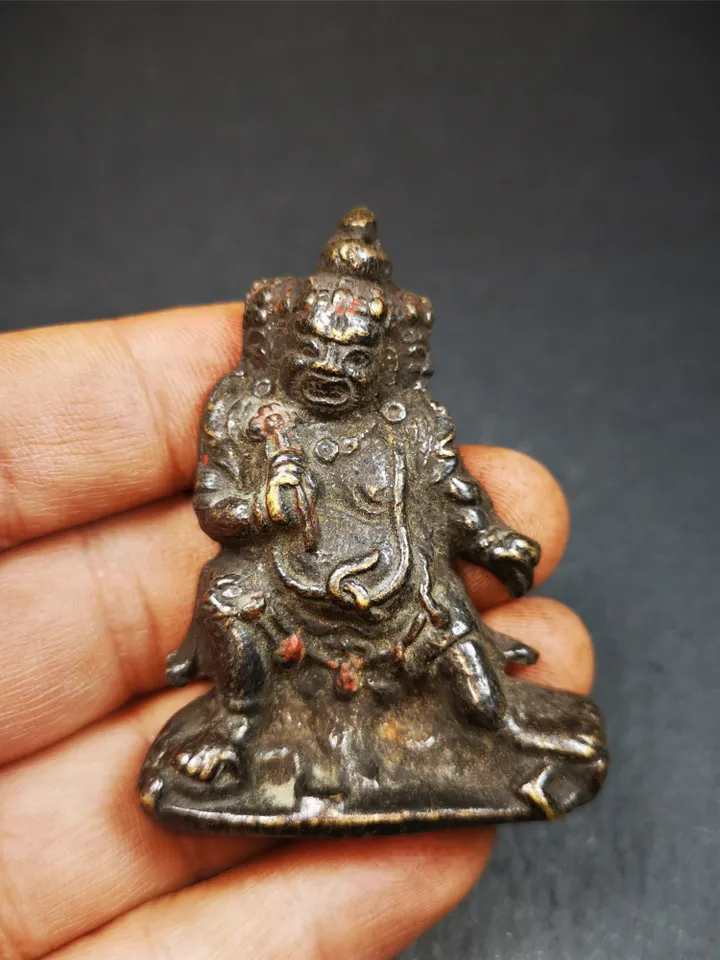 Gandhanra Acient Tibetan Buddhism Statue,Vajrapani,the Protector and Guide of Gautama Buddha,Terma,40 years old