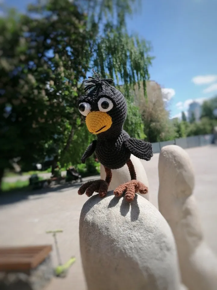 PDF Crochet Crow, Halloween Pattern, Amigurumi Raven Pattern, Bird Crochet Pattern, Amigurumi Crow Crochet Pattern Pumpkin Amigurumi Pattern