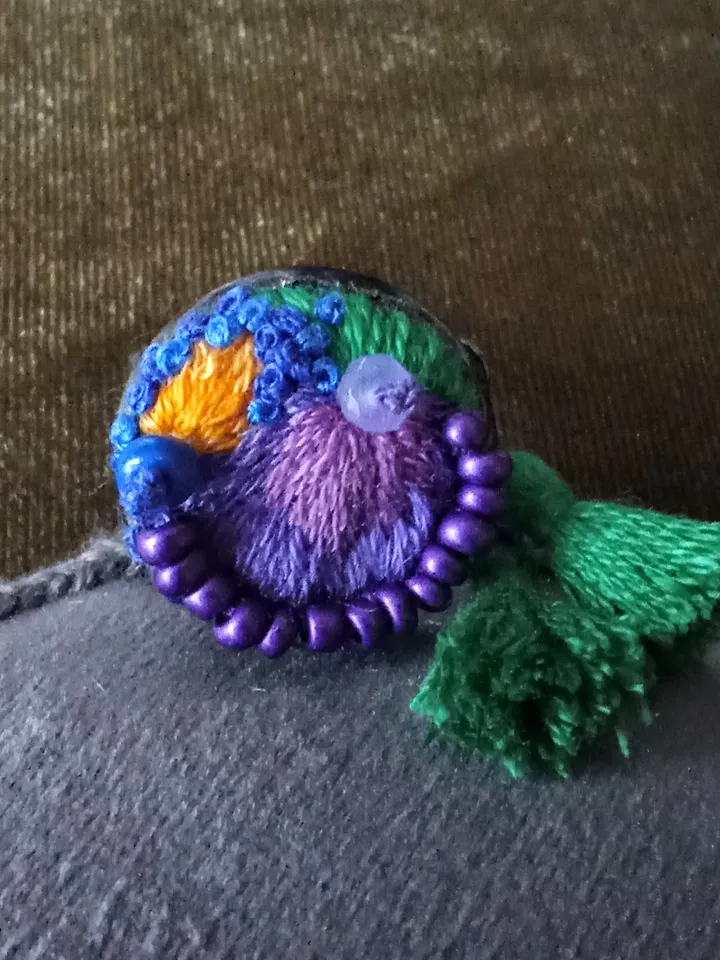 Embroidered ring