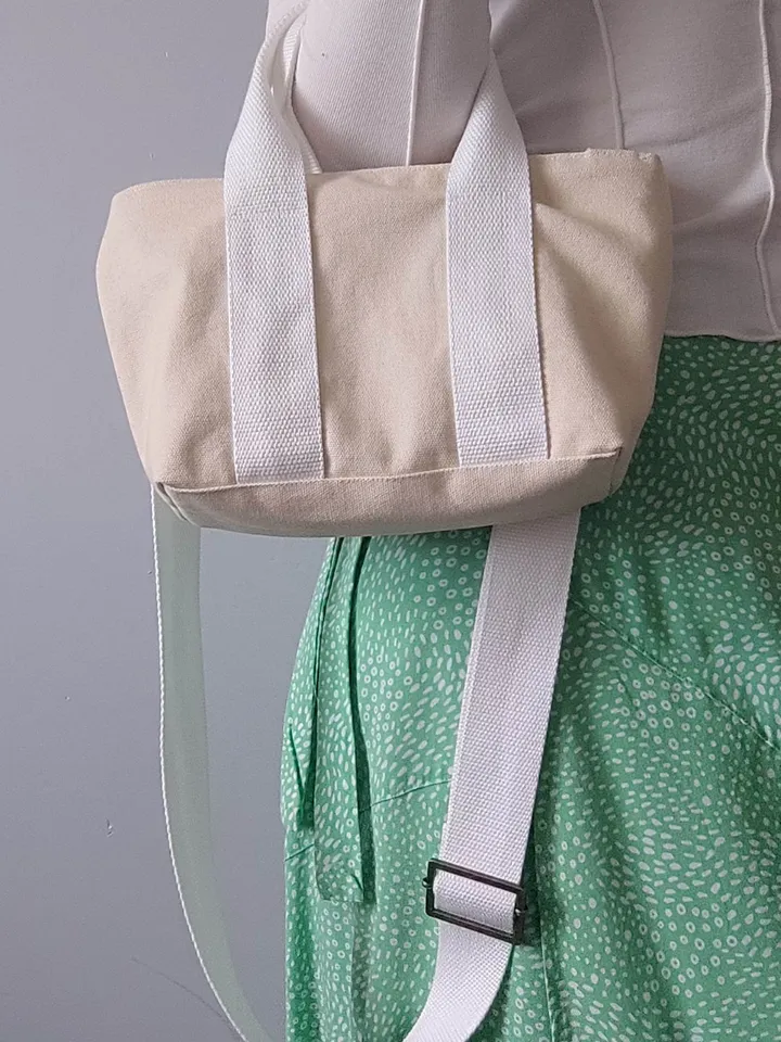 Women's Beige Eco Shoulder Bag Handmade