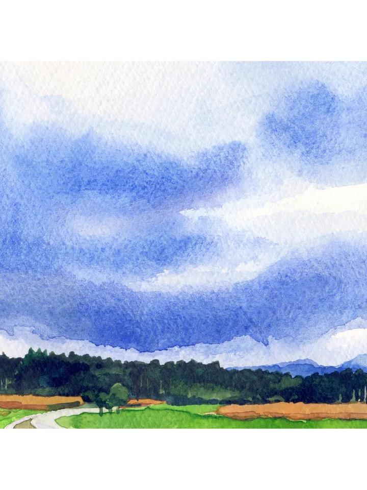 Highway Digital file for printing Large Poster Copy of the author's painting Summer landscape
