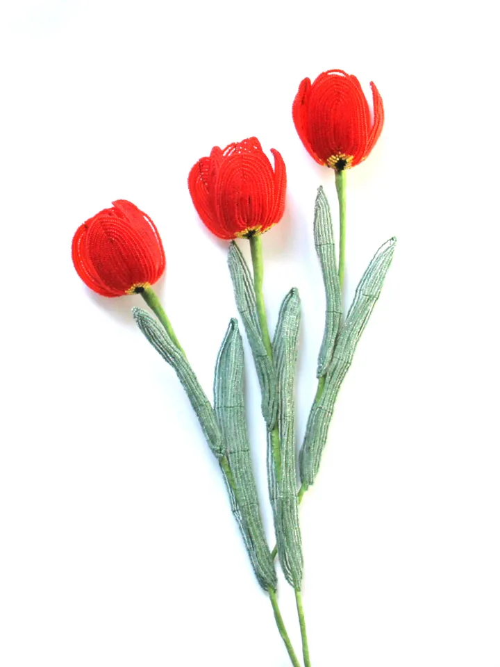 Beaded Flowers pattern | Tulip | Seed bead patterns | Beadwork pattern | Digital Download - PDF