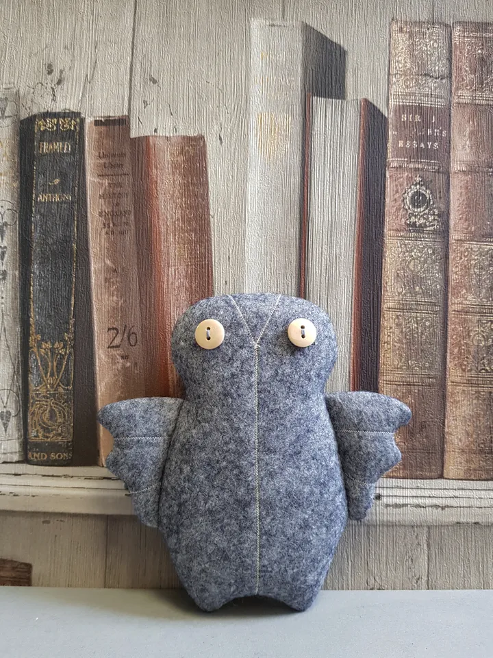 Owl sewing pattern PDF, digital tutorial in English, felt animal sewing diy, felt doll pattern
