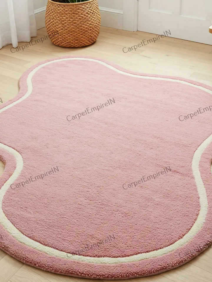Pink Cloud-Shaped Area Rug | Modern Abstract Rug, Nursery, Home rug, Living Room Rug, Dining decor, Bedroom Rug, 3x5, 4x6, 5x7, 8x10, 10x14