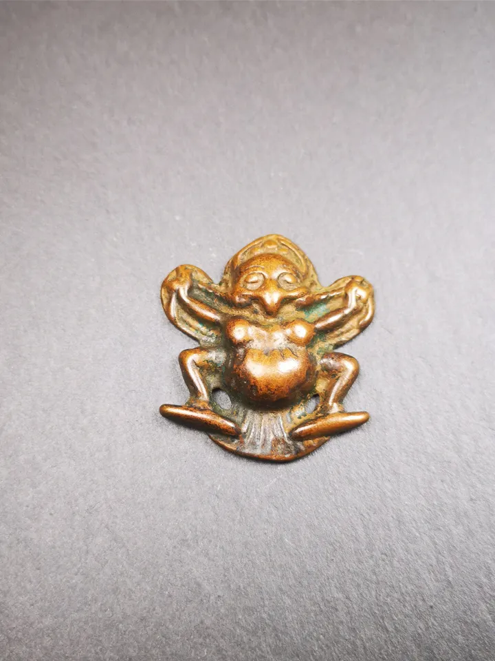 Gandhanra Antique Tibetan Buddhist Amulet Pendant - Garuda - The Golden-Winged Bird, Crafted from Red Copper,1.65"