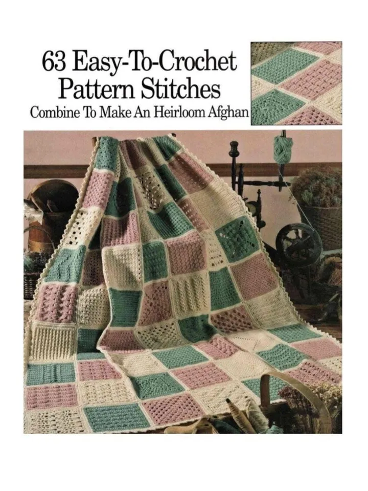 Blanket crochet, afghan crochet, granny squares crochet blanket, vintage blanket pattern pdf