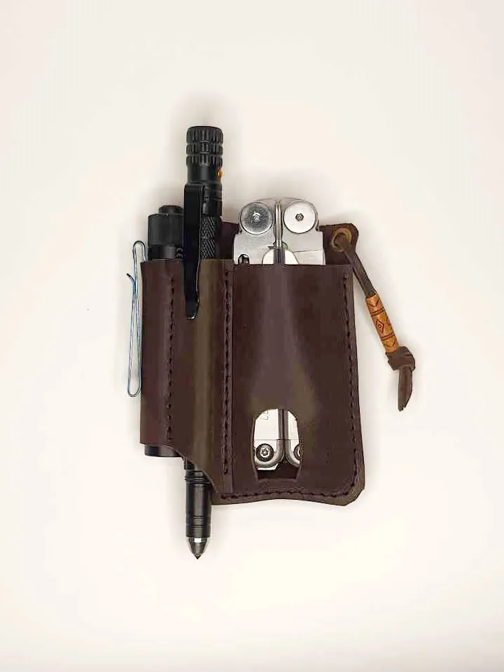 Leather EDC, Belt Case Pattern, leather organizer, Leather Multitool Sheath, Leather man sheath, multitool, tactical pen, flashlight PDF.