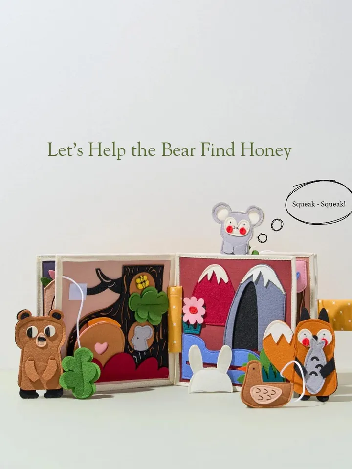 Quiet Book For Girls Boys Age 1 3 Felt Busy Book With Forest Animals Educational Toddler Toy 1st Birthday Baby Gift Montessori Travel Toys
