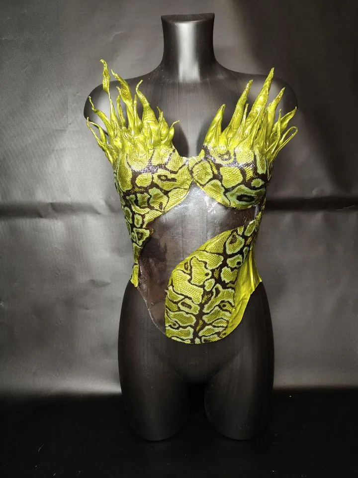 cuirass,snake print corset, armor, snake, women armor, corset