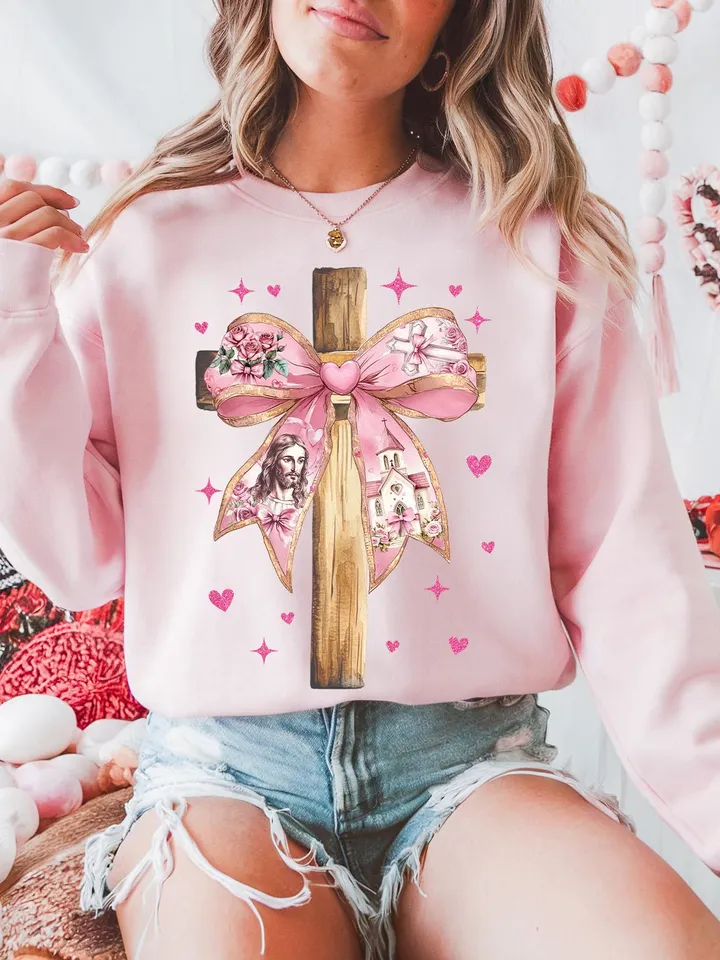 Jesus is my Valentine PNG, Christian Valentine Png, Valentine Coquette Bow Png, Bible Verse Png, Love Like Jesus Png, Cross, Faith, Jesus
