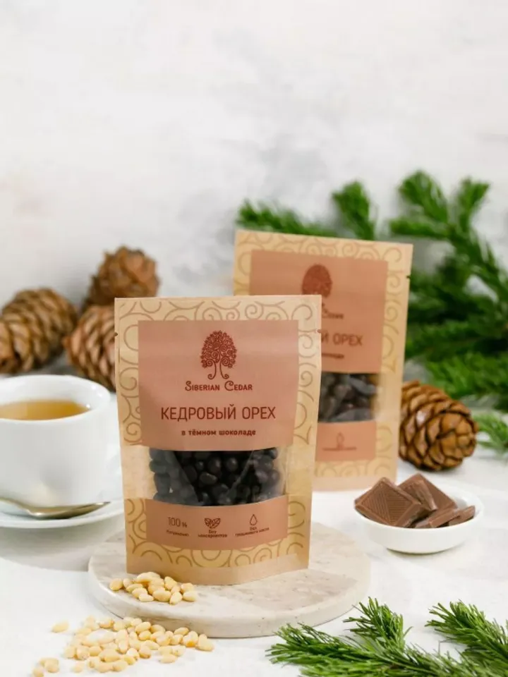Pine nut kernel in dark chocolate, 60gr.