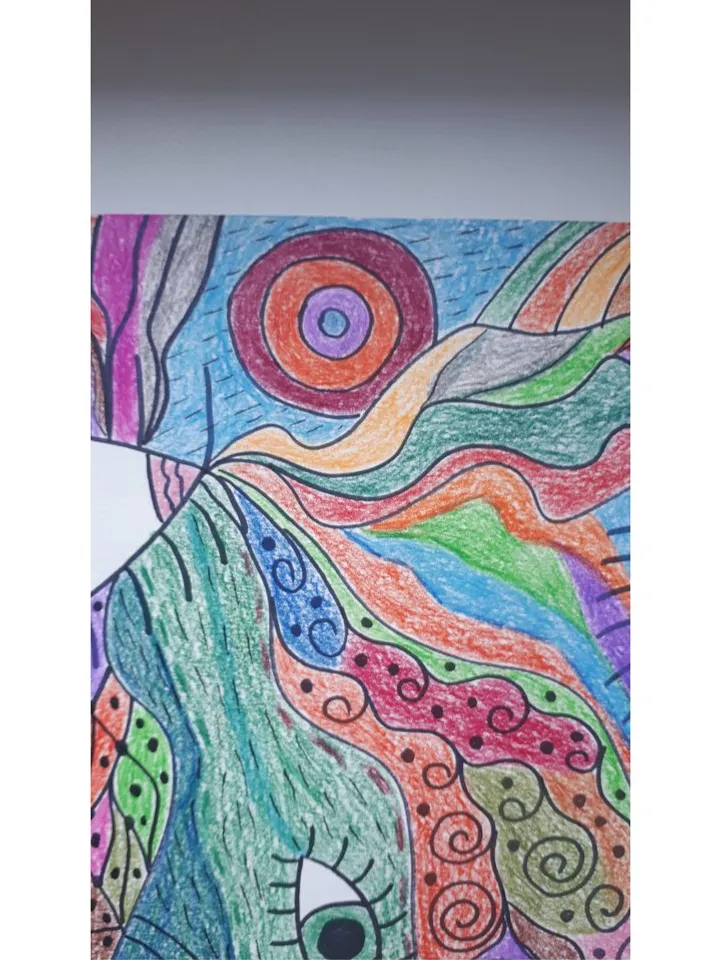 Abstraction #2026, Abstract Art Pencil Drawing Contemporary Artwork Modern Art