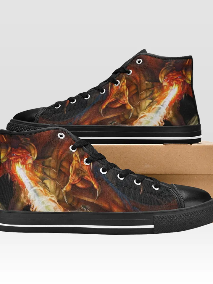 Dungeons and Dragons Shoes, High-Top Sneakers, Handmade Footwear