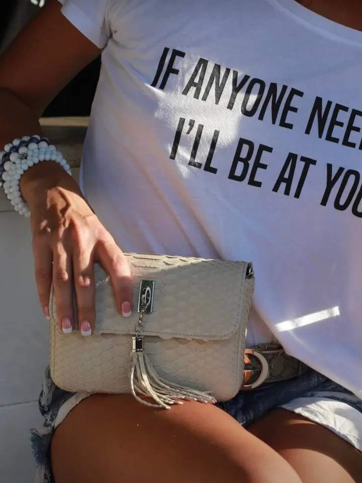 Bag Crossbody Cream Color Genuine Python Skin | Summer Bag Women | Exotic Laether Bags | Classy Elegant Small Crossbody | Bali Python Bags