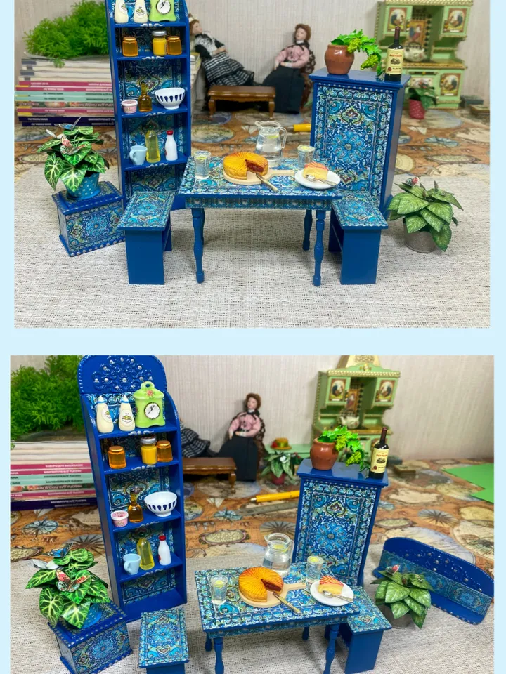 Tutorial. Set of furniture. 1:12. Dollhouse miniature. Furniture for dolls.