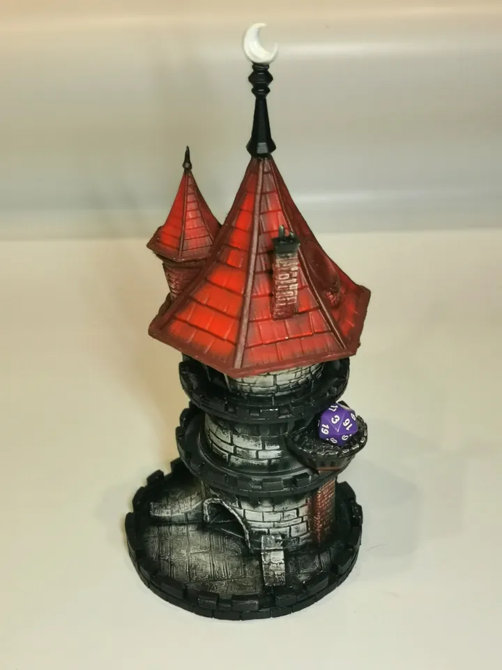Dice Tower, Wizard Tower, Dice Tray, Dice Roller, DND Board Game Accessories, Dungeon Master Gift