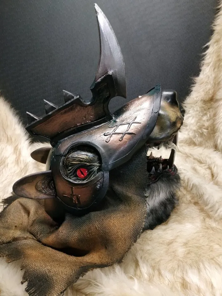Skaven - head mask - clan Mors - helmet - Warhammer - inspired - Fantasy Battle