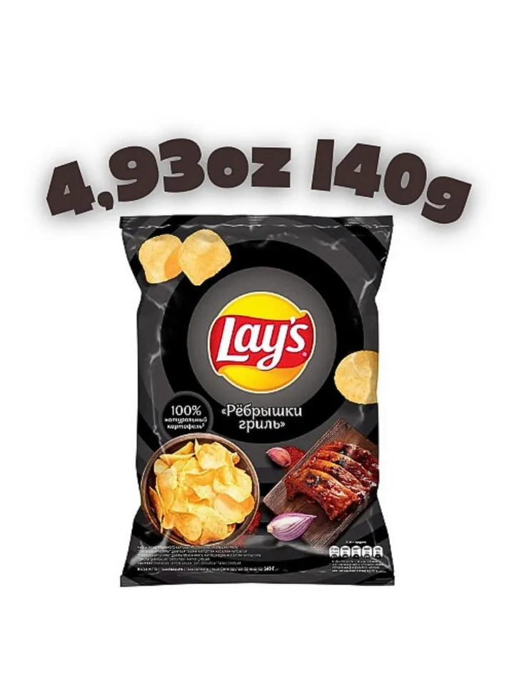 "Lay's"Lay's chips and grilled ribs 4.93oz The order includes 10 pieces