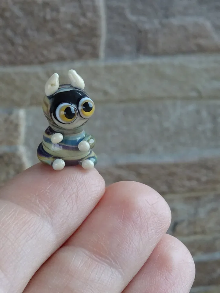 Tiny monster miniature glass monster figurine monster sculpture for terrarium decoration or fairy garden decor