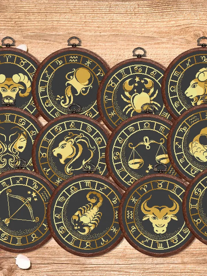 Sagittarius Silver Cross Stitch Pattern, Zodiac Cross Stitch, Astrology Cross Stitch, Sagittarius Pattern, Zodiac Sign Cross Stitch #zdc022