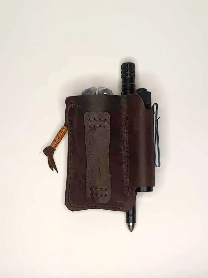 Leather EDC, Belt Case Pattern, leather organizer, Leather Multitool Sheath, Leather man sheath, multitool, tactical pen, flashlight PDF.