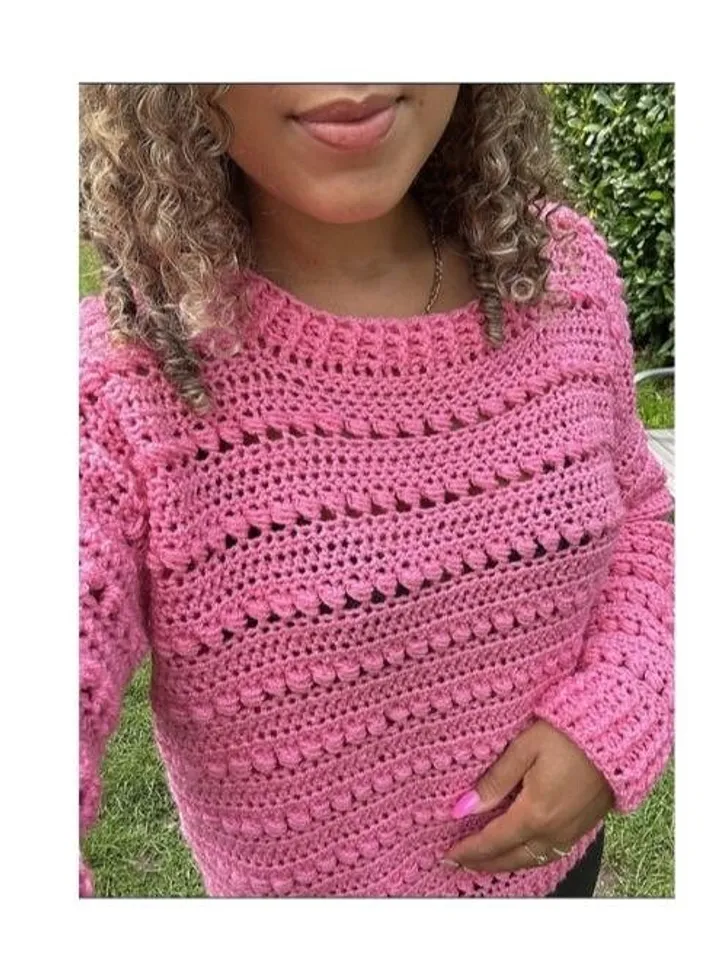 Crochet sweater pattern pdf, easy women sweater crochet, sweater  for beginners. size S/M ( L/XL, 2XL/3XL )