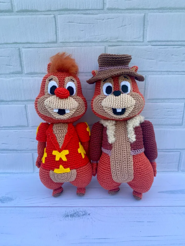 Chip and Dale PDF crochet pattern amigurumi