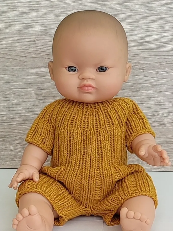 Pattern knitting PDF Romper for doll Paola Reina 34cm