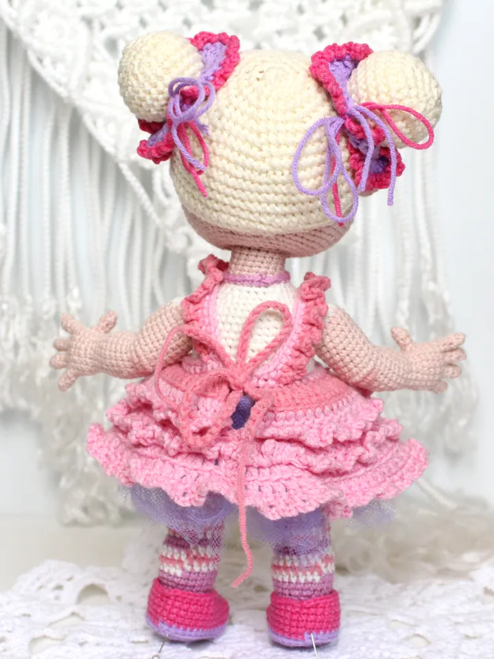 Crochet doll pattern PDF in English Amigurumi stuffed baby doll